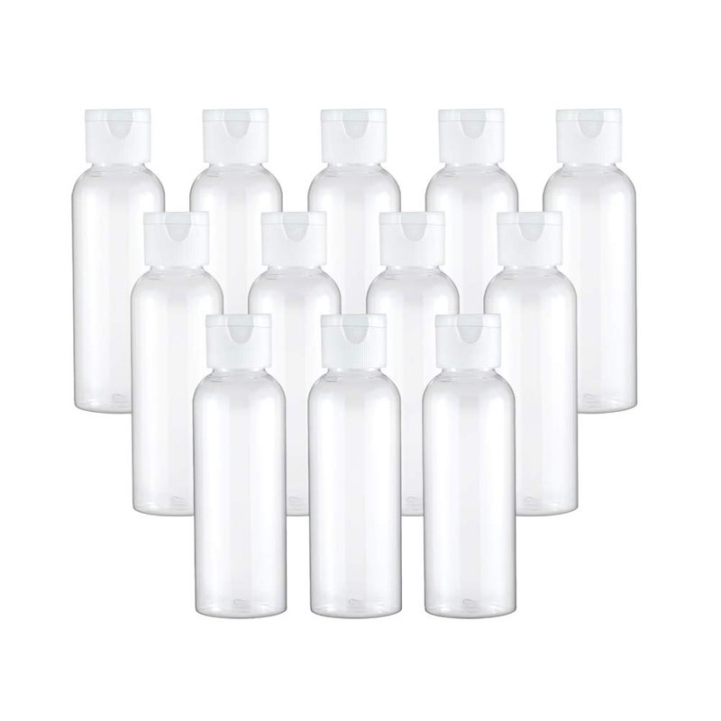 TANCANO Plastic Travel Bottles  Clear 3.4oz/100ml Empty Lotion Bottle Small Squeeze Bottle Containers with Flip Cap for Shampoo Conditioner Toiletries - Image 1